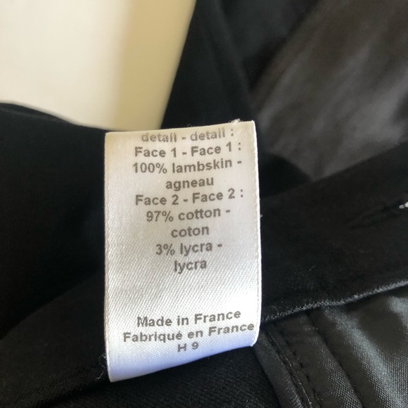 Joseph Lambskin Detail Ankle Zip Black Leggings Size Small - Picture 12 of 15